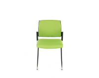 Konferenčná stolička Steny - zelená / čierna / chróm