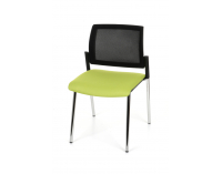 Konferenčná stolička Steny Net - zelená / čierna / chróm