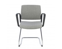 Konferenčná stolička s podrúčkami Steny V Arm - sivá / čierna / chróm