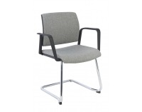 Konferenčná stolička s podrúčkami Steny V Arm - sivá / čierna / chróm