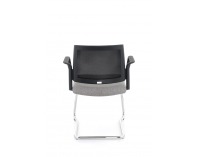 Konferenčná stolička s podrúčkami Steny V Net Arm - sivá / čierna / chróm