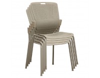 Stohovateľná stolička Nergis - sivá