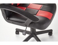 Detská stolička na kolieskach Storm - čierna / červená