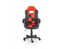 Detská stolička na kolieskach Storm - čierna / červená