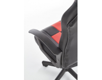 Detská stolička na kolieskach Storm - čierna / červená