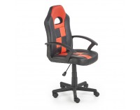 Detská stolička na kolieskach Storm - čierna / červená