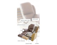 Kožená sedacia súprava s rozkladom Marcodom 05-001 - béžová koža