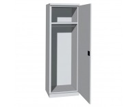 Kovová šatňová skriňa s vešiakovou tyčou SUD 600 - svetlosivá