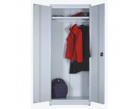 Kovová šatňová skriňa s vešiakovou tyčou SUD 800 - svetlosivá