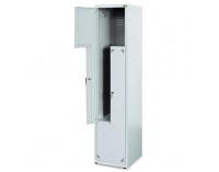 Kovová šatňová skriňa typu L SUL400-02 - svetlosivá