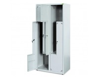 Kovová šatňová skriňa typu L SUL800-04 - svetlosivá