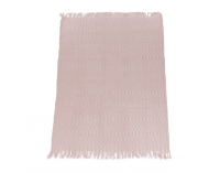 Pletená deka so strapcami Sulia Typ 2 150x200 cm - svetloružová