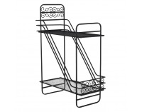 Kovový regál Sulto - čierna