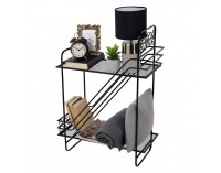 Kovový regál Sulto - čierna