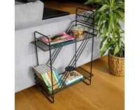 Kovový regál Sulto - čierna