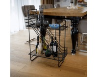 Kovový regál Sulto - čierna