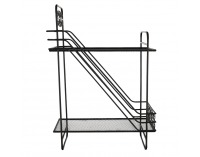 Kovový regál Sulto - čierna