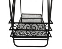 Kovový regál Sulto - čierna