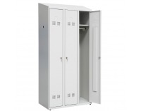 Kovová šatňová skriňa so šikmou strechou SUPE 300-03 DASZEK - svetlosivá