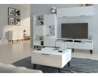Obývacia izba Sven - biela / biely lesk
