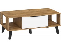 Konferenčný stolík Sven SVN-05 - dub burgundský / biely lesk