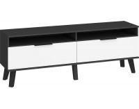 TV stolík Sven SVN-11 - čierna / biely lesk