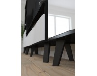 TV stolík Sven SVN-11 - čierna / biely lesk