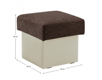 Taburetka T1 - hnedá / béžová