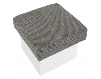 Taburetka T1 - sivá (Berlin 01) / biela (Soft 17)