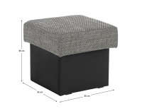 Taburetka T1 - sivá / čierna