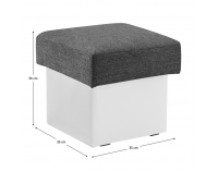 Taburetka T1 - sivá (Sawana 05) / biela (Soft 17)