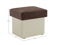 Taburetka T2 - hnedá / béžová