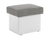 Taburetka T2 - sivá (Berlin 01) / biela (Soft 17)