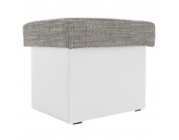 Taburetka T2 - sivá (Berlin 01) / biela (Soft 17)