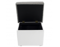 Taburetka T2 - sivá (Berlin 01) / biela (Soft 17)