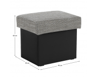 Taburetka T2 - sivá / čierna