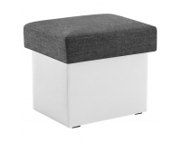 Taburetka T2 - sivá (Sawana 05) / biela (Soft 17)