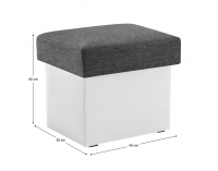 Taburetka T2 - sivá (Sawana 05) / biela (Soft 17)