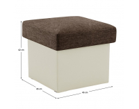 Taburetka T3 - hnedá / béžová