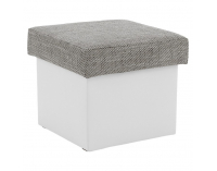 Taburetka T3 - sivá (Berlin 01) / biela (Soft 17)