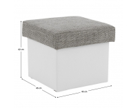 Taburetka T3 - sivá (Berlin 01) / biela (Soft 17)