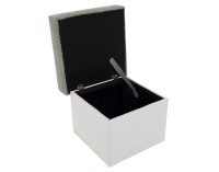 Taburetka T3 - sivá (Berlin 01) / biela (Soft 17)