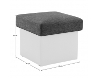 Taburetka T3 - sivá (Sawana 05) / biela (Soft 17)