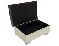 Taburetka T4 - hnedá / béžová