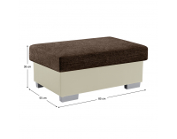 Taburetka T4 - hnedá / béžová