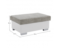 Taburetka T4 - sivá (Berlin 01) / biela (Soft 17)