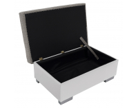 Taburetka T4 - sivá (Berlin 01) / biela (Soft 17)