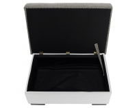 Taburetka T4 - sivá (Berlin 01) / biela (Soft 17)