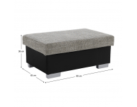 Taburetka T4 - sivá (Berlin 01) / čierna (Soft 11)