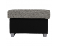 Taburetka T4 - sivá (Berlin 01) / čierna (Soft 11)